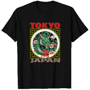 Discover Tokyo Green Dragon T Shirts