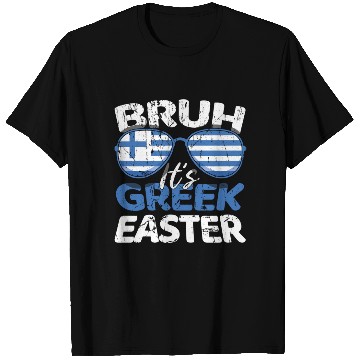 Discover Bruh It's Greek Easter Greece Flag Funny Easter T Shirts