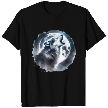 Discover Wolf and Moon T Shirts
