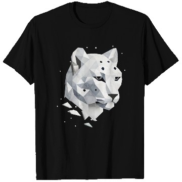 Discover Geometric Snow Leopard - Elegance of the Wild T Shirts