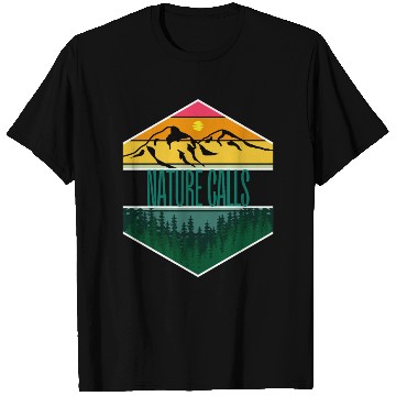 Discover Nature calls adventure T Shirts