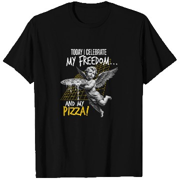 Discover Cherub Angel Cupid Vintage I celebrate my freedom T Shirts