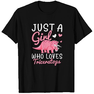 Discover Girl Who Loves Triceratops Triceratops Lover Girl T Shirts