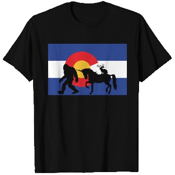 Discover Mythical Creature and Jeep in Colorado Flag T Shirts