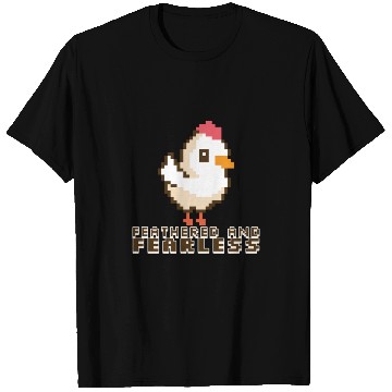 Discover Feathered and Fearless: Bold 8-Bit Chicken T Shirts