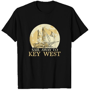 Discover Florida Keys SAIL AWAY TO KEY-WEST Sailing Outfit T Shirts