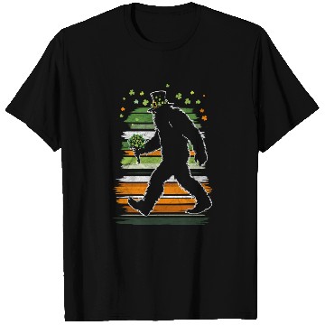 Discover St Patricks Day Irish Sasquatch Shamrock Bigfoot T Shirts