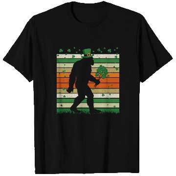 Discover St Patricks Day Irish Sasquatch Shamrock Bigfoot T Shirts