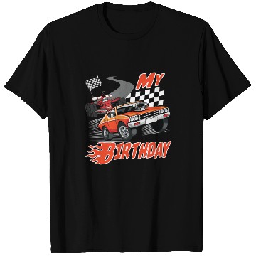 Discover Fun My Birthday Race Car Boys Girls Youth Men T Shirts
