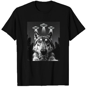 Discover UFO Funny Wolf T Shirts