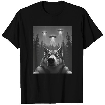 Discover UFO Funny Wolf T Shirts