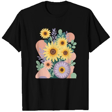 Discover Boho Sunflower Bliss: Vibrant Floral Vector T Shirts