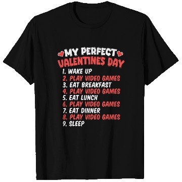 Discover Perfect Valentines Day Play Video Games Funny Game T Shirts