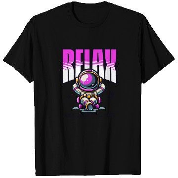 Discover Relax Space Man Pink T Shirts