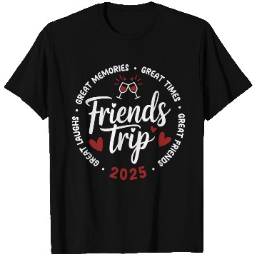 Discover Friends Trip Vacation 2025 Friends Matching Group T Shirts