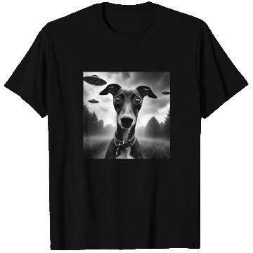 Discover Italian Greyhound Funny Graphic Selfie with UFO We T Shirts