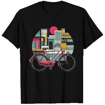 Discover Bike Bicycle City With Bauhaus Architecture Art T Shirts