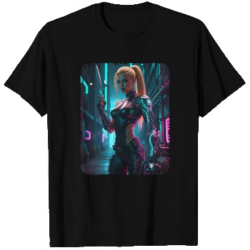 Discover Cyberpunk women Warrior T Shirts