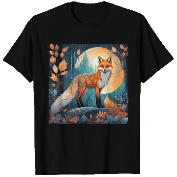 Discover Mystical Moonlit Fox T Shirts