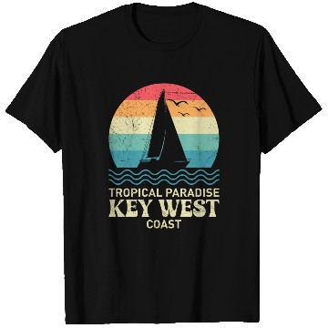 Discover Florida TROPICAL PARADISE KEY-WEST COAST T Shirts