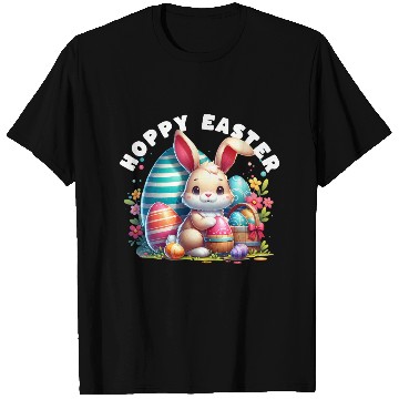 Discover Hoppy Easter Kawaii Bunny Face Happy Easter T Shirts
