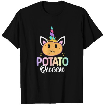 Discover Potato Queen Female Potato Lover Girl Design for T Shirts