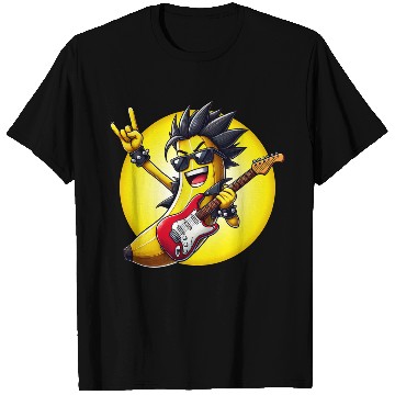Discover Cool Banana Playing Guitar T Shirts