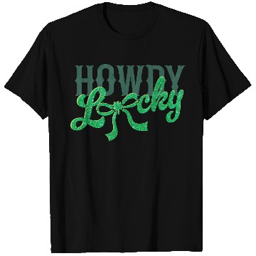 Discover Howdy Lucky Western Cowgirl St Patricks Design T Shirts