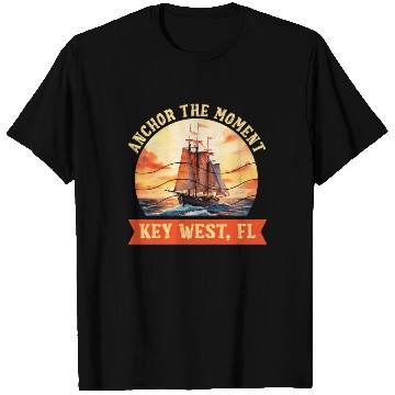 Discover Florida Keys ANCHOR THE MOMENT KEY-WEST FL T Shirts