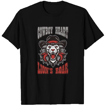 Discover Cowboy heart lion's roar T Shirts