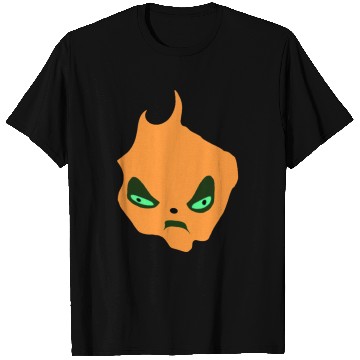 Discover Fiery Angry Demon Face Illustration T Shirts