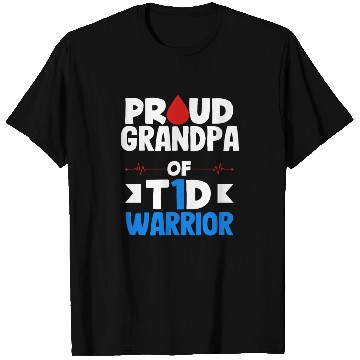 Discover Proud Grandpa Of T1D Warrior Diabetes Type 1 T Shirts
