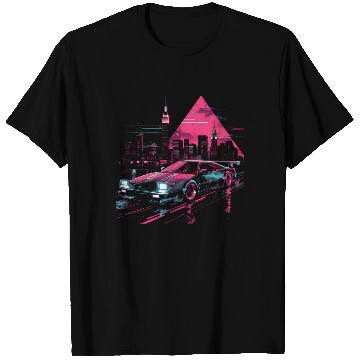 Discover Synthwave Retro Car City Vaporwave 80s 90s T Shirts