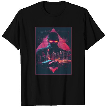 Discover Vaporwave Man Retro Car City Synthwave 90s T Shirts