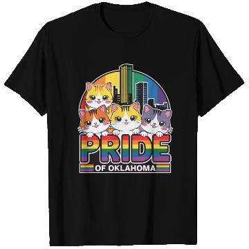 Discover Pride of Oklahoma City USA Rainbow Flag T Shirts