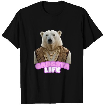Discover Gangsta life polar bear 4 T Shirts