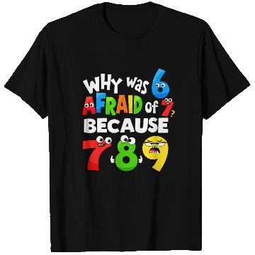 Discover Funny Number Day Why Was 6 Afraid of 7 Math Day T Shirts