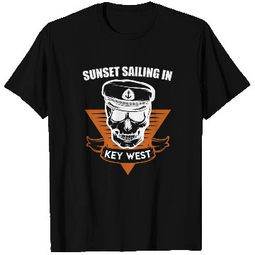 Discover Florida SUNSET SAILING IN KEY-WEST Sunshine-State T Shirts