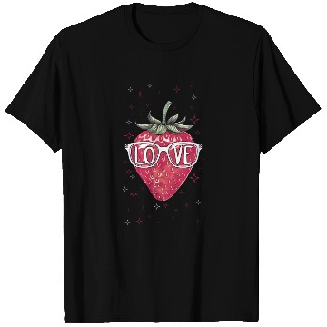Discover Cool Strawberry Love Print | Valentine Hipster Des T Shirts