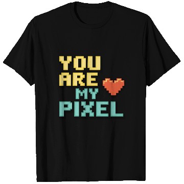 Discover Gamer Valentine's Pixel 8-bit Gaming Couple T Shirts