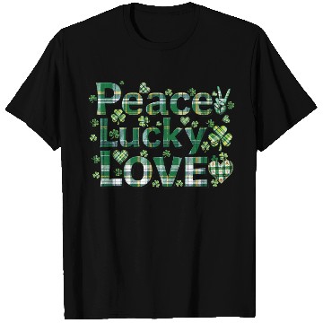 Discover Peace Lucky Love – Irish Plaid St. Patrick’s Day T Shirts