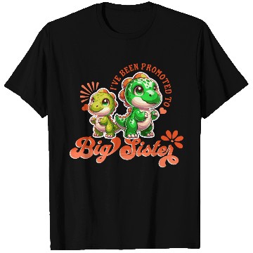 Discover I've been Promoted to Big Sister Cute Dinosaurs T Shirts