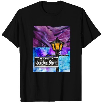 Discover Purple Bourbon Street Lamp Post T Shirts