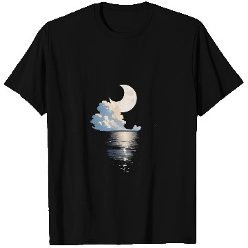 Discover Full Moon Over sea T Shirts