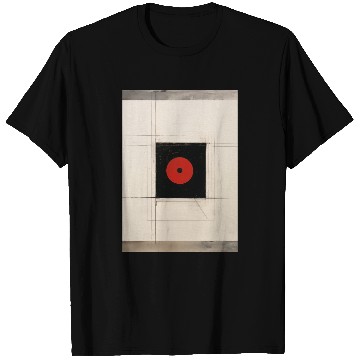 Discover Red circle in a black square. Modern art T Shirts