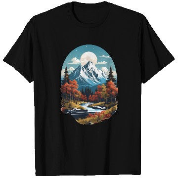 Discover Majestic Peaks and Autumn Serenity T Shirts