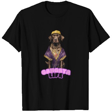 Discover Gangsta Life Chocolate Labrador T Shirts