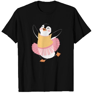 Discover Adorable Dancing Penguin in Ballerina Outfit T Shirts