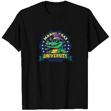 Discover Mardi Gras University Alligator Men's Mardi Grasma T Shirts