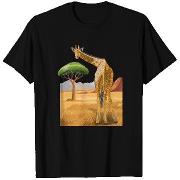 Discover Giraffe looks friendly T Shirts